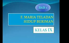 Maria Teladan Hidup Beriman